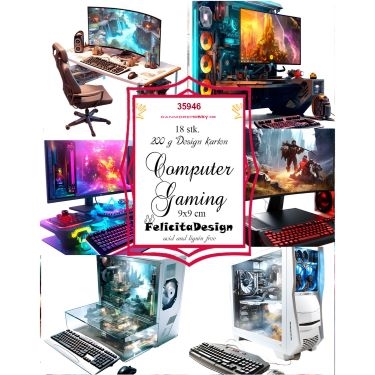 Toppers Computer gaming 18 stk 9x9cm 200g